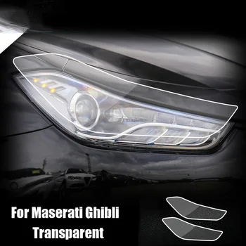 Pre Maserati Ghibli Auto Svetlomety Odtieň Black Transparentné TPU Ochranný Film B Pilier Stĺpec Obnova Precut Nálepky Odtlačkový