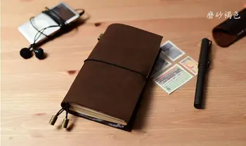 Originálne kožené notebook cestovný notebook dve štýl notebook darček súčasnosti čisto ručne notebook zadarmo odtlačok hviezdy obrázok