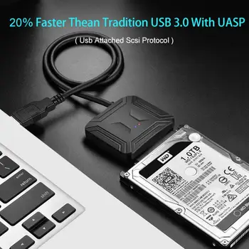 USB 3.0 Pre Sata 3.5 2.5 Pevný Disk Adaptér Kábel Pre Samsung, Seagate WD HDD SSD Počítačové Káble a Konektory