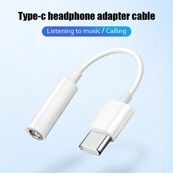 Typ c pre slúchadlá, adaptér, kábel pre xiao samsung huawei TEP materiál Adaptér počúvanie hudby, telefonovanie kvalitný drôt
