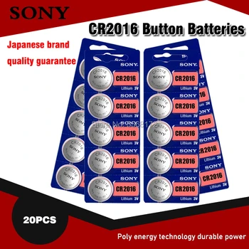 20Pcs Sony CR2016 3V Lítiové Batérie, DL2016 ECR2016 LM2016 BR2016 CR 2016 li-ion Tlačidlo bunky Mince Batérie Pre hodinky, hračky