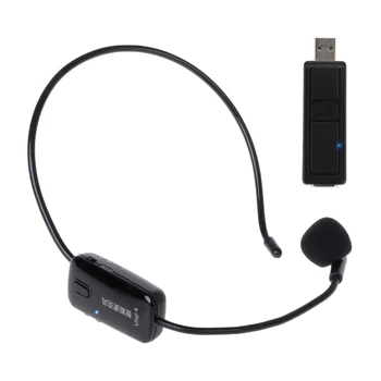 UHF USB Bezdrôtovej Hlava-nosenie Mikrofón Kondenzátora Mic pre Reproduktor Reproduktor K1KF