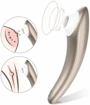 Klitorálny stimulátor, 10 druhov adsorpcie tlak vzduchu wave technology, nepremokavé hračky, nabíjateľná hračky pre milovníkov žena