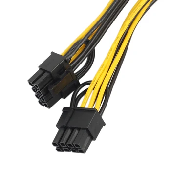 Modul 6Pin na Dual PCI-E PCIe 8Pin + 8Pin ( 6+2Pin ) Výkon Stužkový Kábel Kábel 00cm pre Napájanie Splitter Kábel