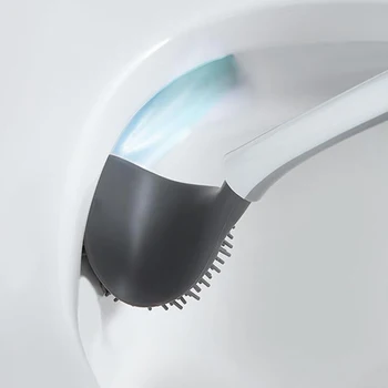 TPR silikónový štetec hlavu wc kefa č mŕtvych rohu umývanie wc kefa domácnosť, montáž na stenu tvorivé kúpeľňa čistenie