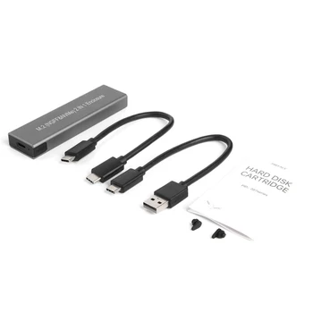 M. 2 SSD Skrinka Vysoká Rýchlosť USB3.1 10Gbps M. 2 NGFF SATA + NVME PCIE Externý Pevný Disk Prípade Podpory UASP Protokolu Počítača