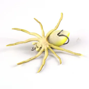 1pcs Spider Mäkké Návnady 8cm 6.7 g Silikónové Umelé Návnady Softbait Láka Weedless Rybárske Lure s Realistický Dizajn