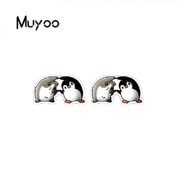 Nový Príchod Roztomilý Kreslený Penguin Anime Akrylové Živice Náušnice Krásne Penguin Ručné Epoxidové Akryl Náušnice