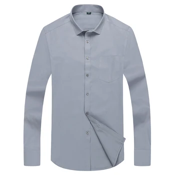 Nové obchodné tričko pánske s dlhým rukávom farbou odborné práce tričko biele práce tričko pánske Anti-wrinkle č-žehlička