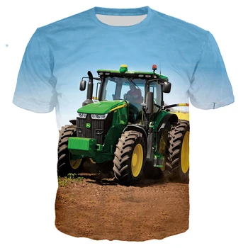 Nadrozmerný 3D Tlač Nové Auto, Traktor T Shirt Mužov Hip Hop Ropa Hombre Bežné Streetwear Chlapec T-shirt Muž Tričko Topy Mužské Oblečenie