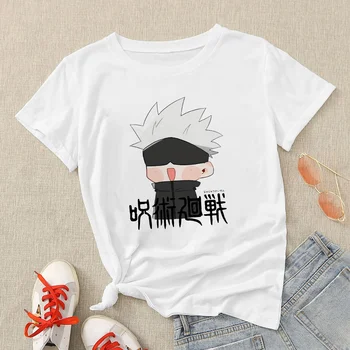 Ženy Tshirts Jujutsu Kaisen Anime Itadori Yuji Krátky Rukáv T Shirt Bežné T-shirt Žena Streetwear Topy