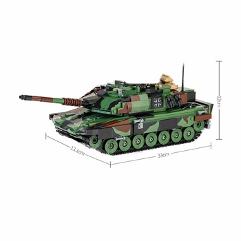 GUDI 1043 kus 6105 nemecký Leopard 2A6 Hlavný Bojový Tank Model Montované Budovy Bloku Hračky Pre Deti, Chlapci Darček