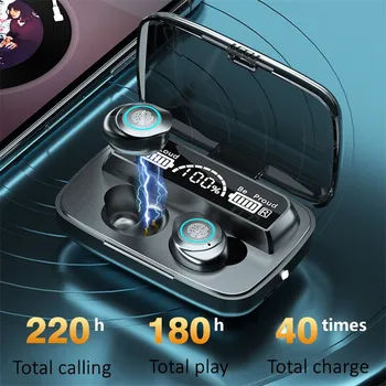 TWS Slúchadlá M10 Pravda Bezdrôtové Slúchadlá Hifi Stereo Bass Prilba Slúchadlo s Mikrofónom Bluetooth Adaptér pre Xiao Samsung TV PC Gamer