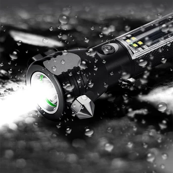LED Baterka Ultra-svetlý Pevného Svetlo USB Nabíjateľné Noc Svietidlo Odolné Vonkajšie Rybárske Nepremokavé Self-defense Baterka