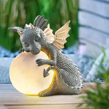 2021 Nové Malé Dinosaura Tvar Meditácie Socha Živice Domov Stôl Dragon Meditoval Socha Model Záhrada, Vonkajšie Dekorácie Dvore