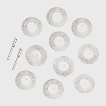 12pcs diamantové rezné kotúče, šmirgeľ a jade rezné kotúče brúsenie brúsnym disky, elektrický mlynček na plátky, brúsenie malé plátky