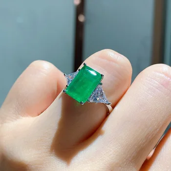 FFGems Vintage Striebro Vytvoriť Paraiba Emerald Turmalín Drahokam Svadobné Diamanty, Veľké Farebné Krúžky pre Ženy, Dievča, Darček Veľkoobchod