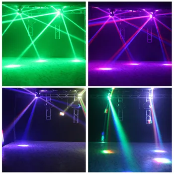 Disco Hot Predaj LED Profesionálne Stage Svetlo DMX 8X10W RGBW 4 v 1 Pohyblivé Hlavy Svetla a Neobmedzené Rotujúce Lúč DJ Party Club