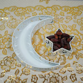 Drevené Eid Mubarak Dekorácie pre Domov Islamskej Ramadánu Kareem Moslimská Strana Dekor Potravín Zásobníka Darčeky Tanieri Dezert
