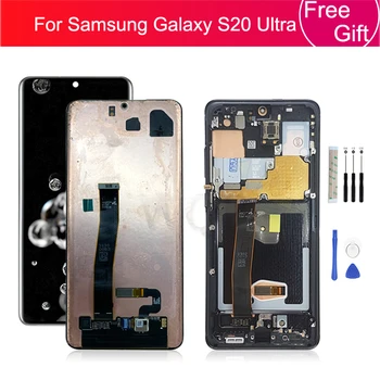Pre Samsung Galaxy S20 Ultra Lcd G988 G988F G988B/DS Displej Dotykový Displej Digitalizátorom. s montážou Rámu, opravu časti 6.9