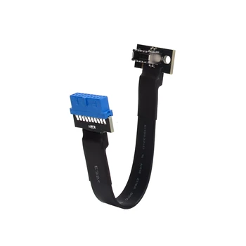Zbrusu Nový FPV USB 3.0, USB-E K Int.19 Pin TYPE-E 20kolíkový Hlavičky FPC Ploché Rozšírenie Adaptér Stužkový Kábel EMI tienením
