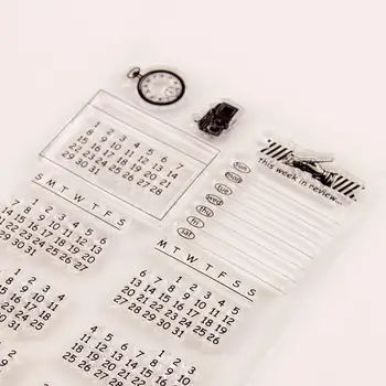 Perpetual Calendar Vzor Transparentné, Jasné Známky / Silikónové Tesnenia Navi Pečiatky Pre DIY Scrapbooking Vianočné Výrobu teplých