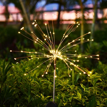 LED Solárne Ohňostroj Svetlá Vonkajšie 90/150 Led Vodotesný String Víla Svetlo Pre Domov, Záhradu Pouličné Lampy, Vianočné Dekorácie