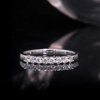 Moissanite Diamantové Prstene 0.25 ct 925 strieborný 2 mm DF Okrúhly Rez Zapojenie&snubný Prsteň pre Ženy