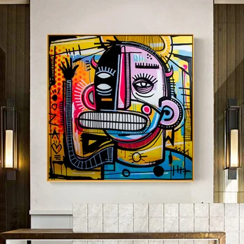 Horúce Maľovanie Graffiti Jean Michel Basquiat Vlastný Plagát Moderné Nástenné Art Obrázky Vytlačiť Plátno obrazu v x izba, obývacia izba Domova
