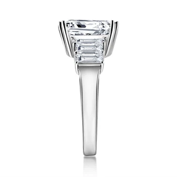 Klasické 925 Sterling Silver Vytvorili 4 Karát Výročie Prstene Pre Ženy Prejsť Diamond Test Krásne Strany Jemné Šperky Darček