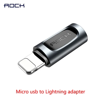 Rock for Micro usb lightning adaptér nabíjací konvertor pre iPhone 11 xs xr 8 7 6 plus 5s ipad nabíjačka, 8 pin Pôvodný Typ c
