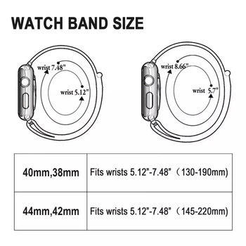 Nylon Slučky Popruh Pre Apple Hodinky kapela 44 mm 40 mm 42mm 38mm Smartwatch Watchband Pás correa pás Náramok iWatch Series3 4 5 SE 6