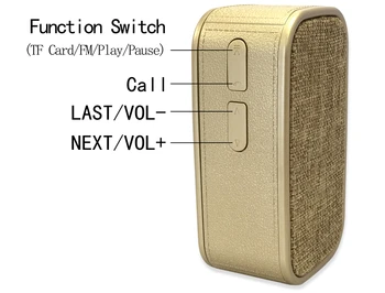 Laiyiqi populárne mini Textílie umenie Bluetooth reproduktor námestie prenosná rukoväť basový FM rádio, bezdrôtové caixa som alto falante s5 dia