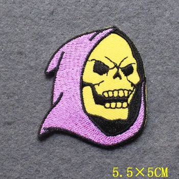 Lebka Skeletor Škvrny Na Oblečení Punk Oblečenie Pruhy Žehlička Na Patch Vyšívané Patch DIY Škvrny Na Oblečení Nášivka Dekor