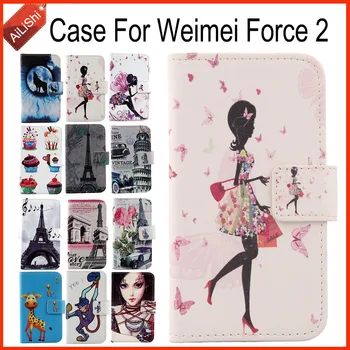 AiLiShi Prípade Weimei Force 2 Luxusné Flip Maľované Kožené Puzdro Force 2 Weimei Exkluzívny Špeciálny Kryt Telefónu Kože+Sledovania