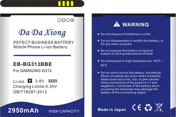 2950mAh B100AE EB-BG313BBE Batérie pre Samsung GALAXY Trend 2 GT-S7898,S7270,S7392,S7390 i679,GT-S7262,SM-Z130H,SM-G318H Ace 3 4