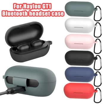 Silikónové puzdro Pre Haylou GT1 Slúchadlá obal S Anti-stratil Pracka Pre Haylou GT1 Bezdrôtové Bluetooth-kompatibilného Headsetu Box Tašky
