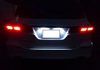 2x bez Chýb LED Auto Licenčné Číslo Doska Ľahká Výmena Lámp Pre Honda Oslobodený CRV FRV HRV Vezel Pohľad Stream Jazz Odysea