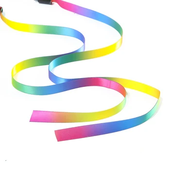 Mačka Hračky Roztomilý Zábavné obojstranné Rainbow Popruhu Rod Teaser Prútik Plastových Pet Hračky Pre Interaktívne Stick Dodávky Mačka Príslušenstvo
