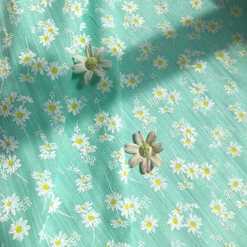 100 cm*145 cm vysoko kvalitné Bavlnené tkaniny vidiecky štýl malé daisy domáce oblečenie šaty oblečenie bavlna vytlačené Žakárové tkaniny