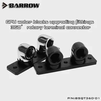 Barrow BSQT360-01 Rotačné Kovanie pre grafický procesor (GPU vody bloky modernizáciu vybavenia,360-stupňový otočný terminálu konektor,vodný chladič