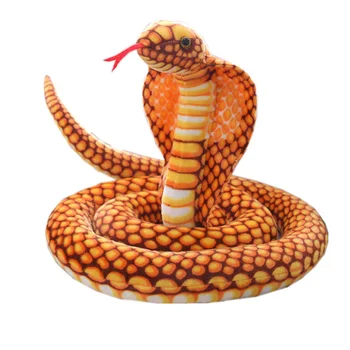 Nové Simulácie Cobra a Python Had Plyšové Hračky, Bábiky Mäkké, Vypchaté Zviera Strane Bábkové pre Deti Zábavné Narodeniny Vianočný Darček