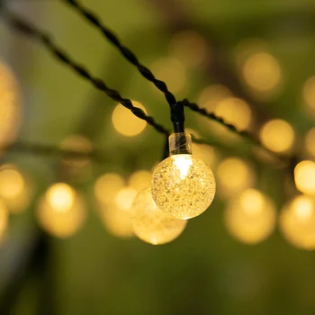 Prívesok Strany Svetlá vonkajšie Pergola Vonkajšie Slnečné string Crystal svetlá pre záhradné výzdoba vonkajšia terasa dekorácie, Záhradné Lampy