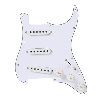 Prewired SSS gitaru stratocaster Vyzdvihnutie SSS W/B/W pearl 3ply pickguard držiak pre gitaru stratocaster
