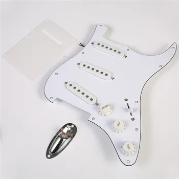 Prewired SSS gitaru stratocaster Vyzdvihnutie SSS W/B/W pearl 3ply pickguard držiak pre gitaru stratocaster