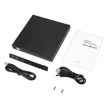 Prenosné USB 2.0 CD IDE Na USB Externý Prípade Slim pre Notebook Notebook Čierny Externý Pevný Disk, Disk Krytu