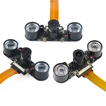 5MP Široký Uhol Kamery na Nočné Videnie 1080p, Webkamera 2 Infračervený IR LED Svetlo S 16 cm FCC kábel pre Raspberry Pi Nula a Nula W