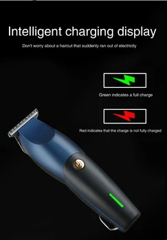 USB Nabíjateľné T9 Baldheaded Hair Clipper Elektrický zastrihávač chĺpkov Bezdrôtový Holiaci strojček Zastrihávač 0 mm Mužov Holič Vlasy Rezací Stroj