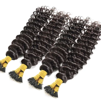 Hlboké Vlny Malajzie Ľudské Vlasy Nano Krúžok Rozšírenia 100 Pramene/Set Nano Krúžky Mikro Guľôčky Remy Vlasoch