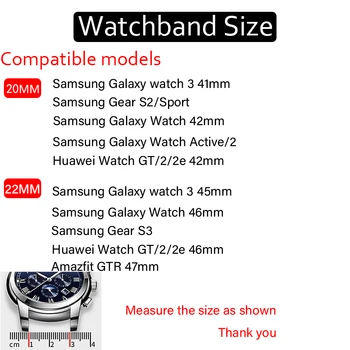 Milánske slučky Pre Samsung Galaxy sledujte 3 kapela 46 mm 45 mm Aktívny 2 42mm 41mm Výstroj S3 Hranicou 20 mm 22 mm náramok Huawei GT 2 popruh